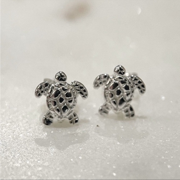 Turtle Sterling Silver Stud EARRINGS NWT - Picture 5 of 6